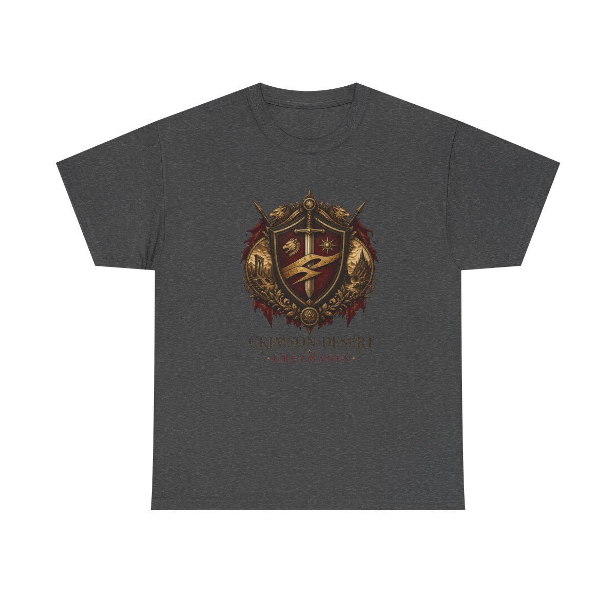 Crimson Desert "CRIMSON DESERT - GREYMANES" Unisex Tee - alternate angle 2, merchandise