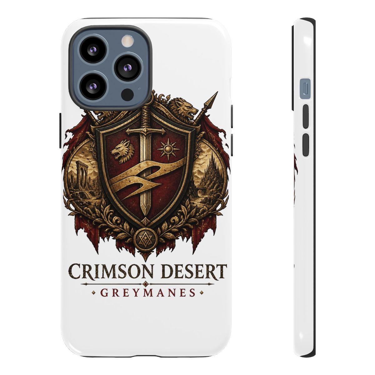 Crimson Desert "CRIMSON DESERT - GREYMANES" Phone Case - alternate angle 2, merchandise