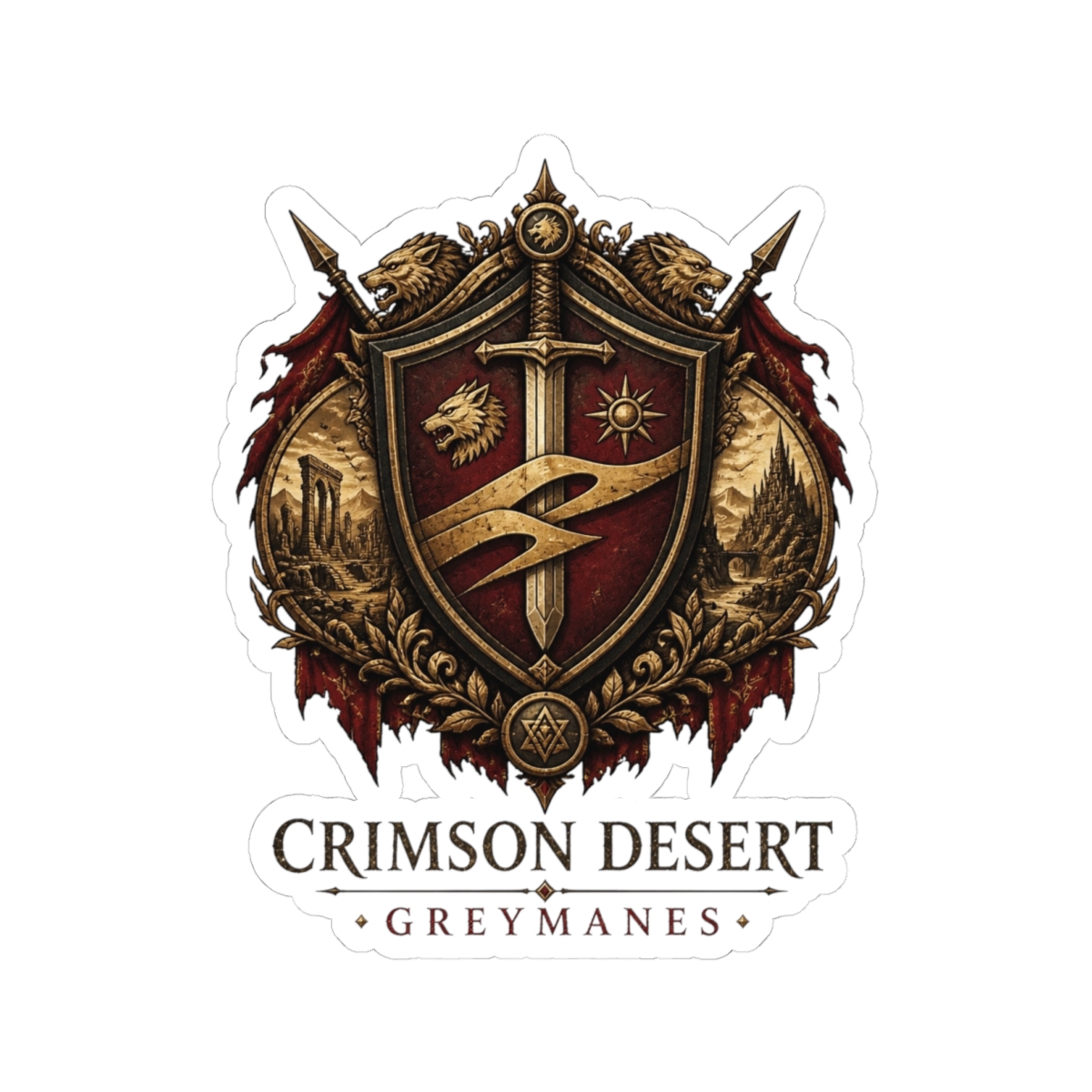 Crimson Desert "CRIMSON DESERT - GREYMANES" Sticker - Official Stickers merchandise