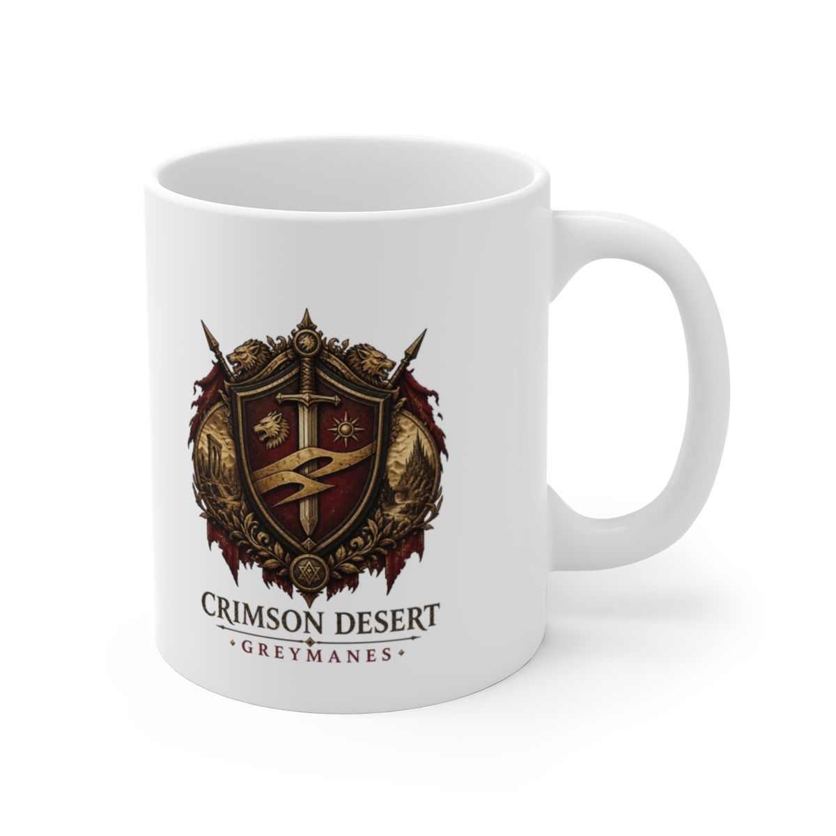 Crimson Desert "CRIMSON DESERT - GREYMANES" White Mug