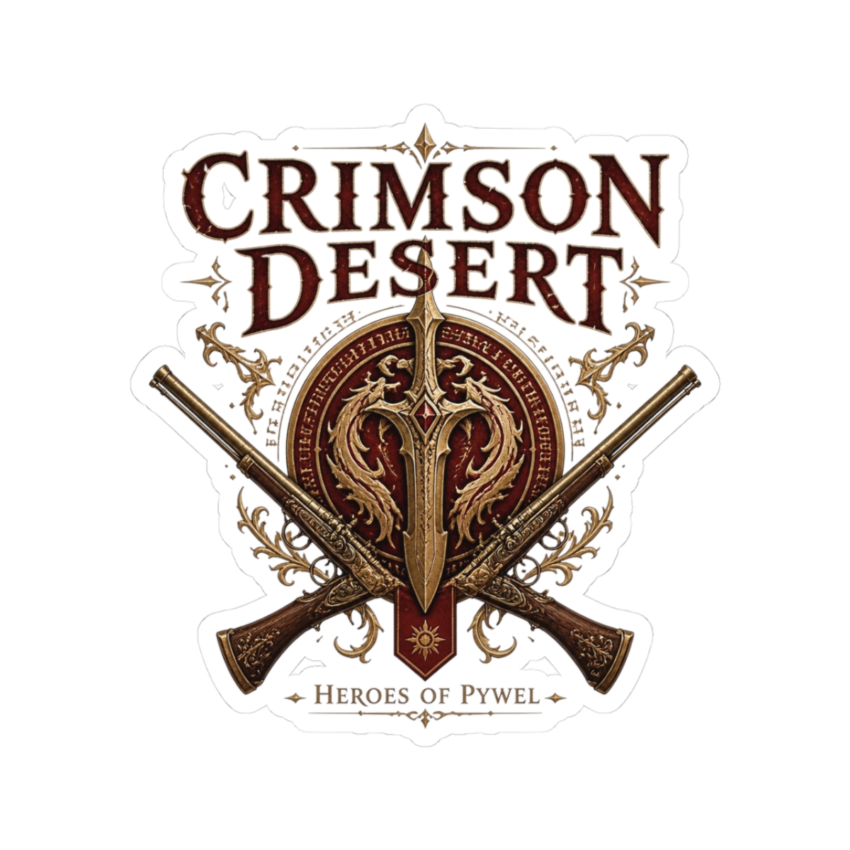 Crimson Desert Adventure Conflict Sticker - alternate angle 1, merchandise